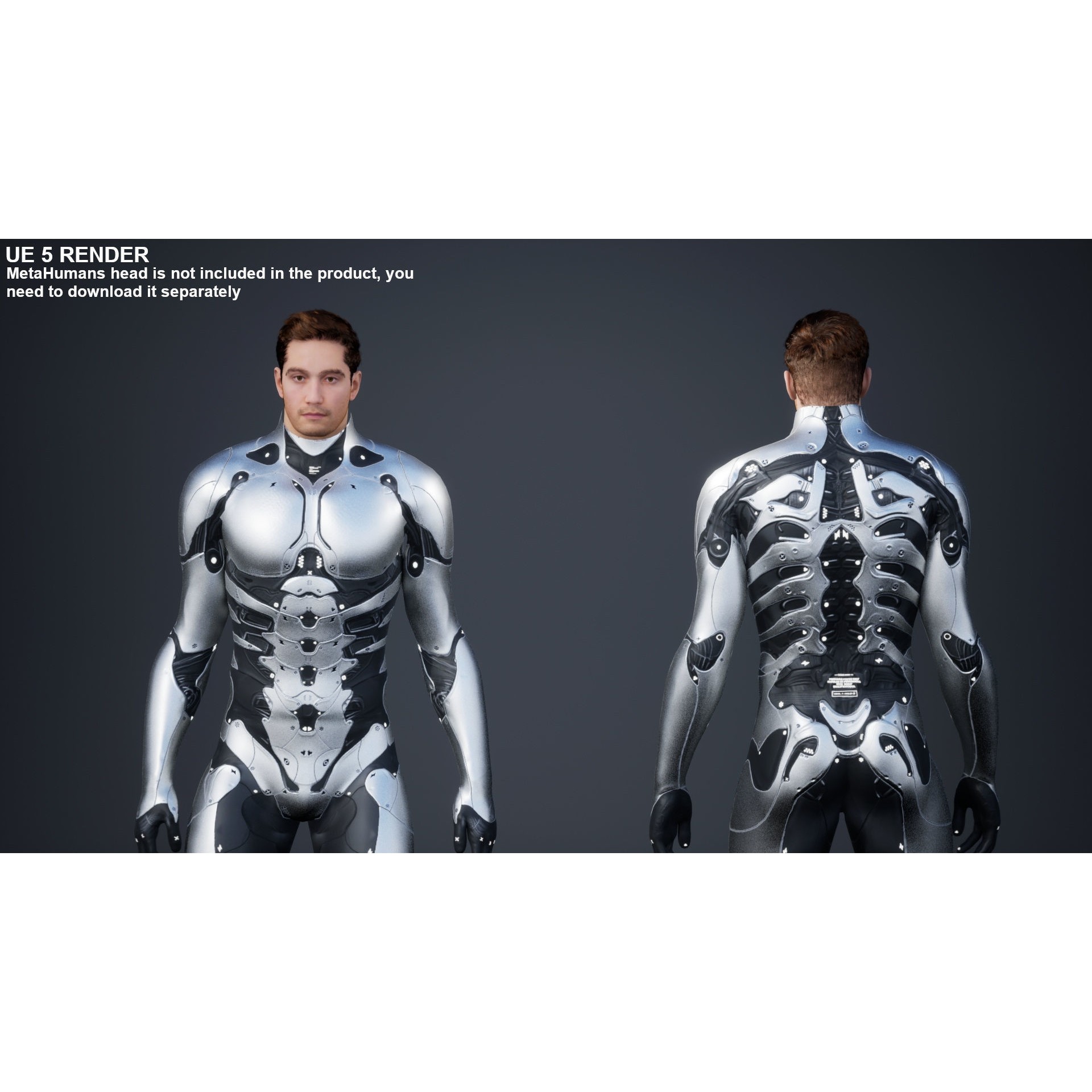 Robot Male 1 - Low-Poly Game-Ready 3D Model - View 11
