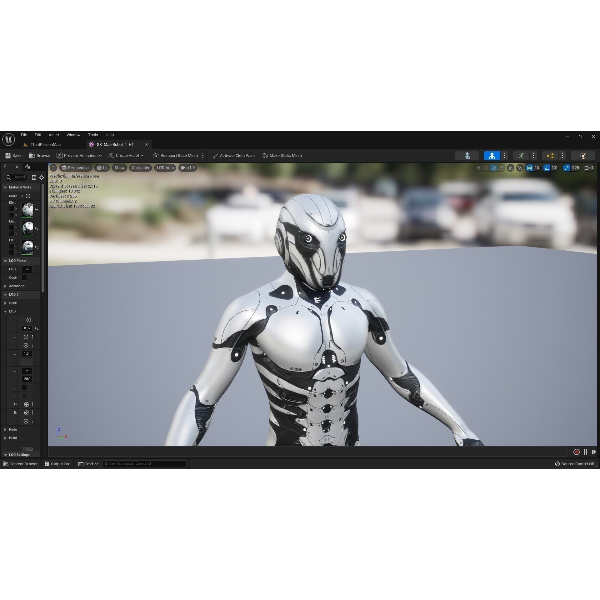Robot Male 1 - Low-Poly Game-Ready 3D Model - View 12