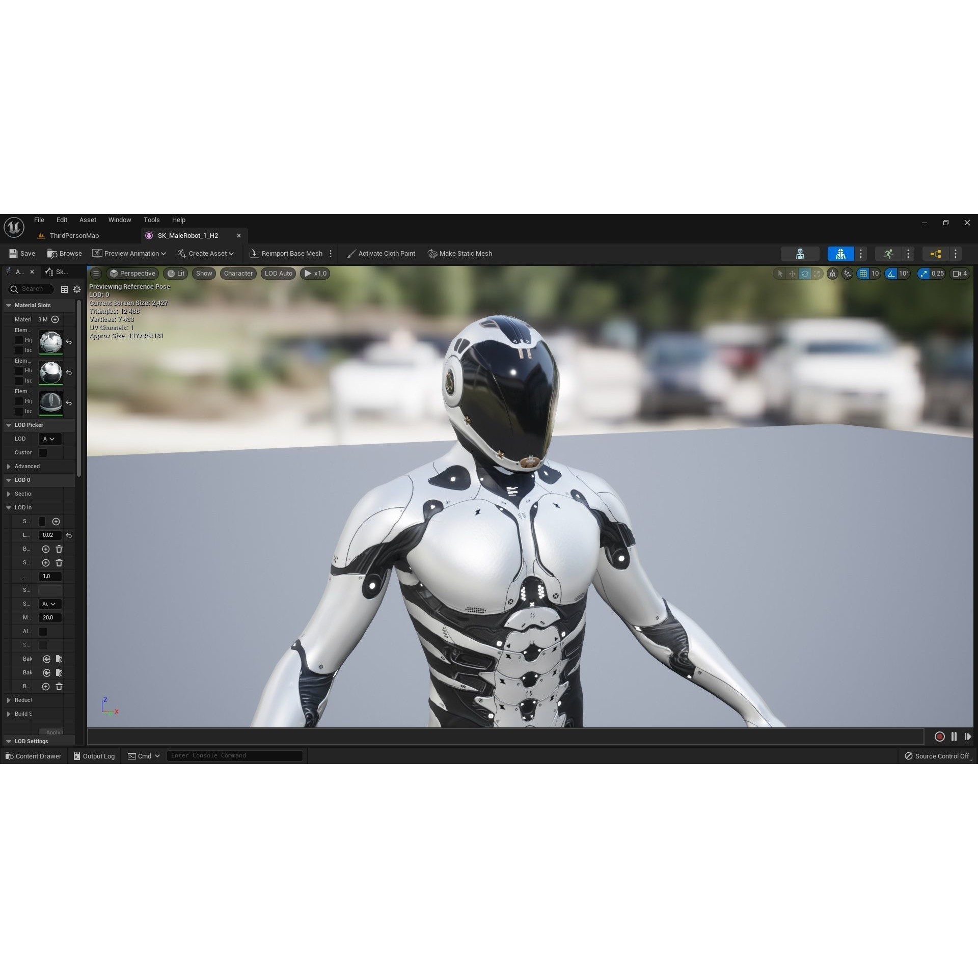 Robot Male 1 - Low-Poly Game-Ready 3D Model - View 13