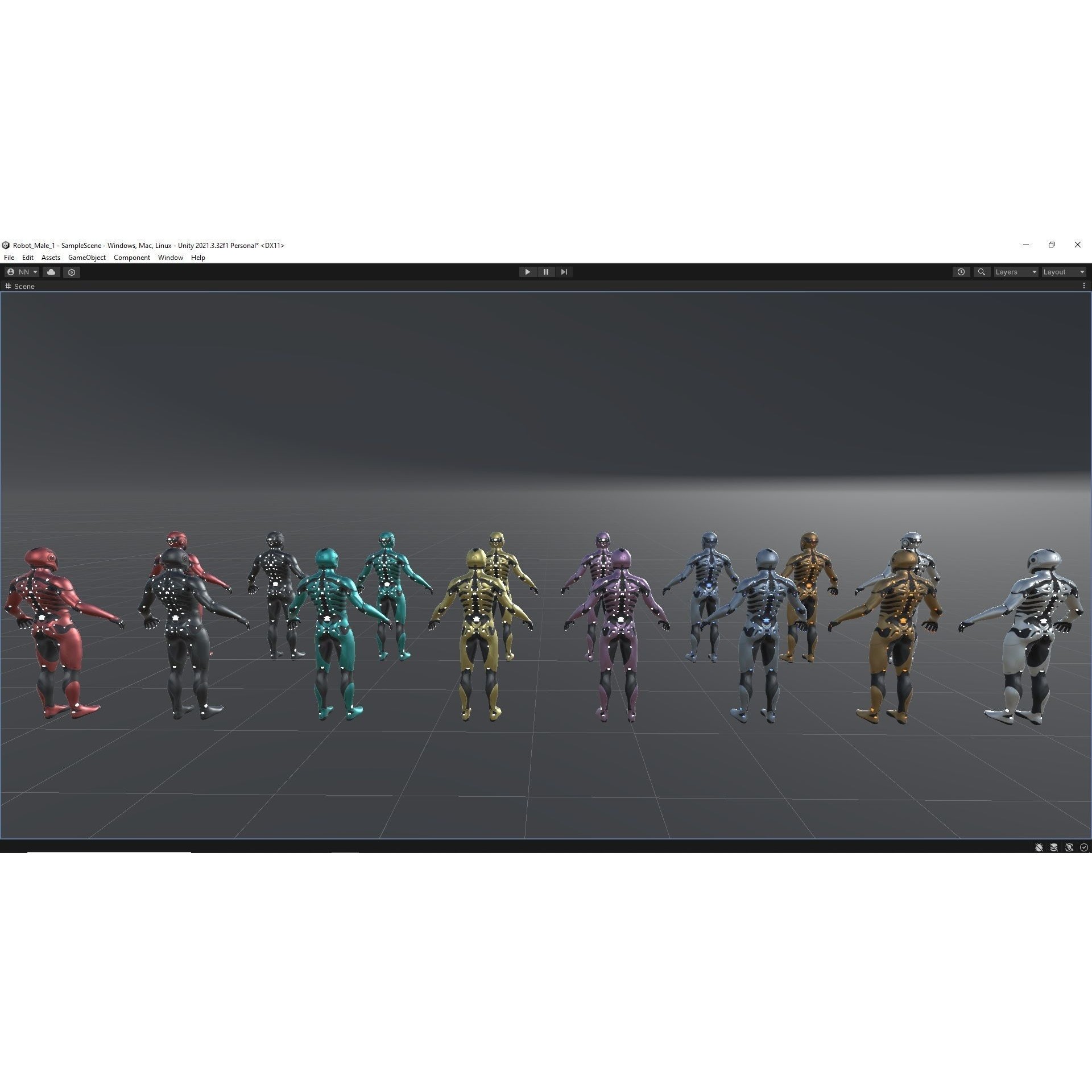 Robot Male 1 - Low-Poly Game-Ready 3D Model - View 18