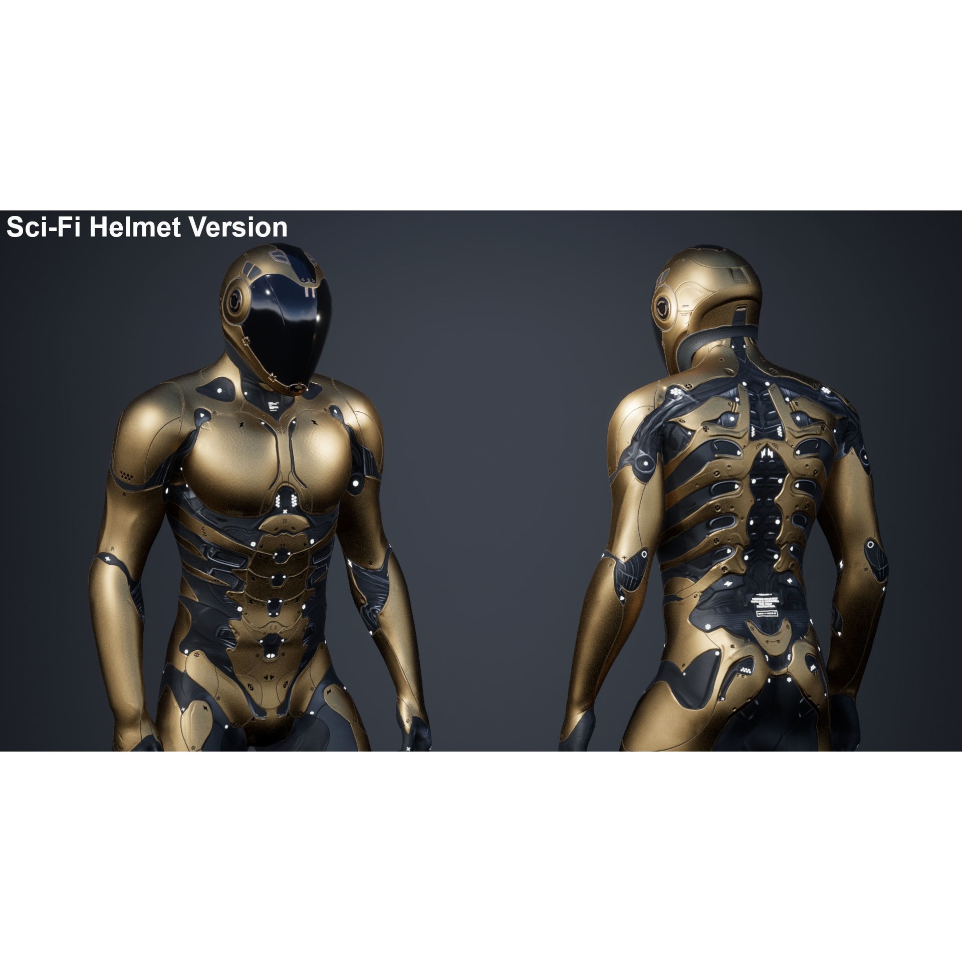 Robot Male 1 - Low-Poly Game-Ready 3D Model - View 3