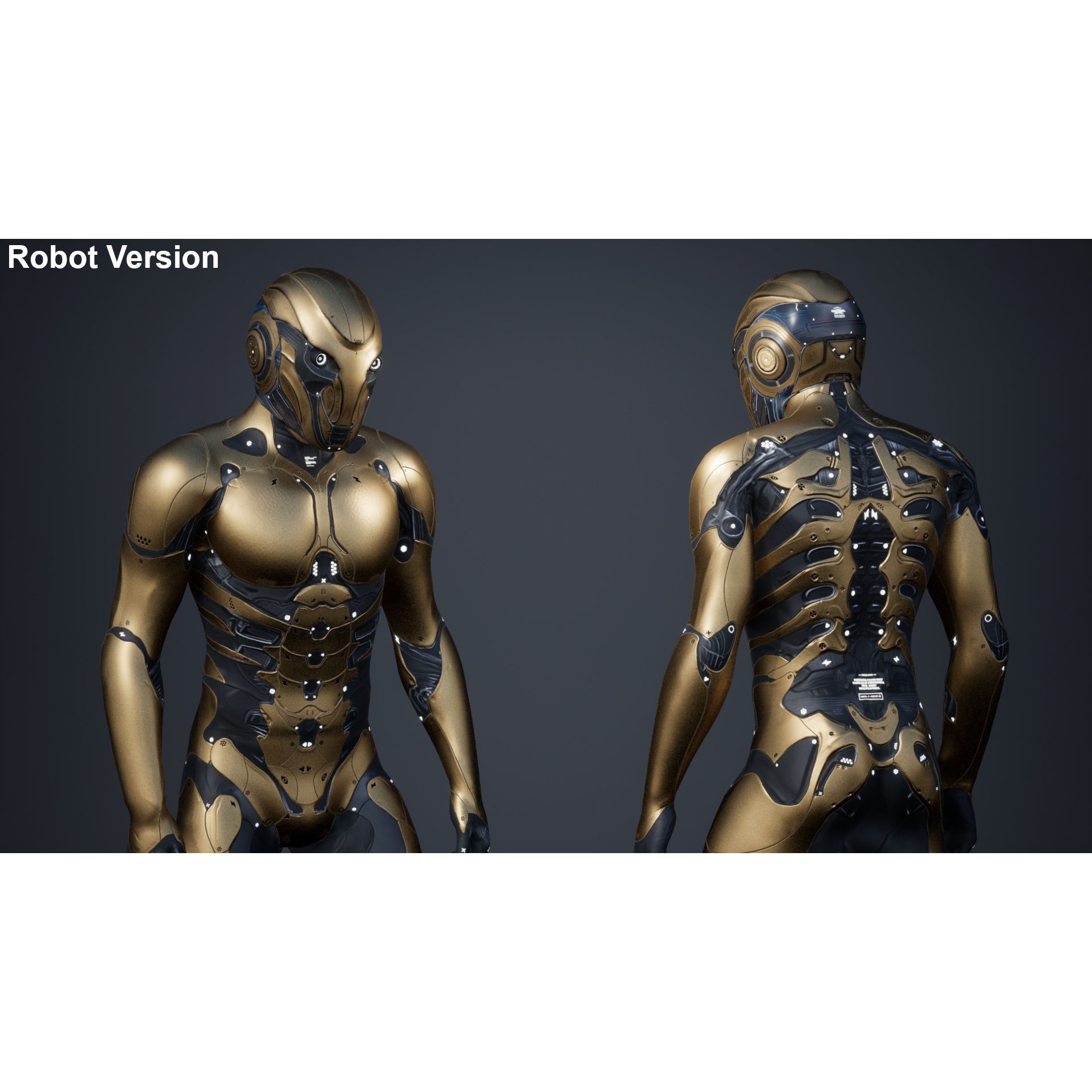 Robot Male 1 - Low-Poly Game-Ready 3D Model - View 4