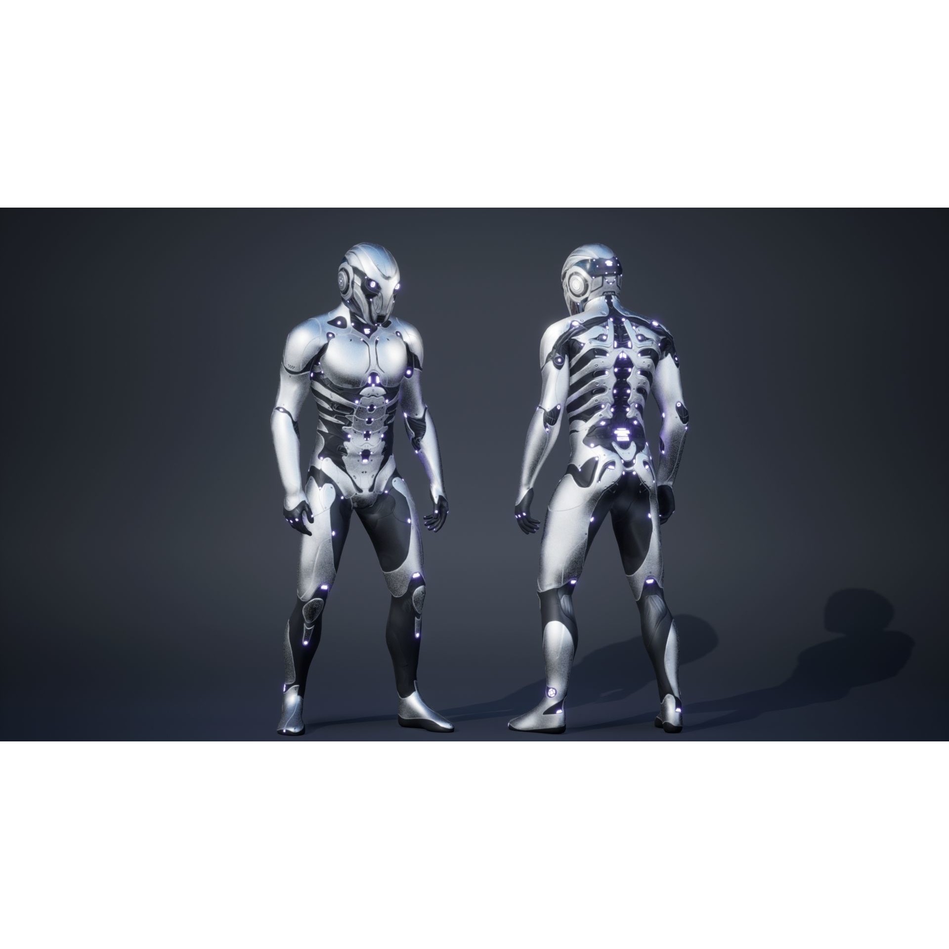 Robot Male 1 - Low-Poly Game-Ready 3D Model - View 5
