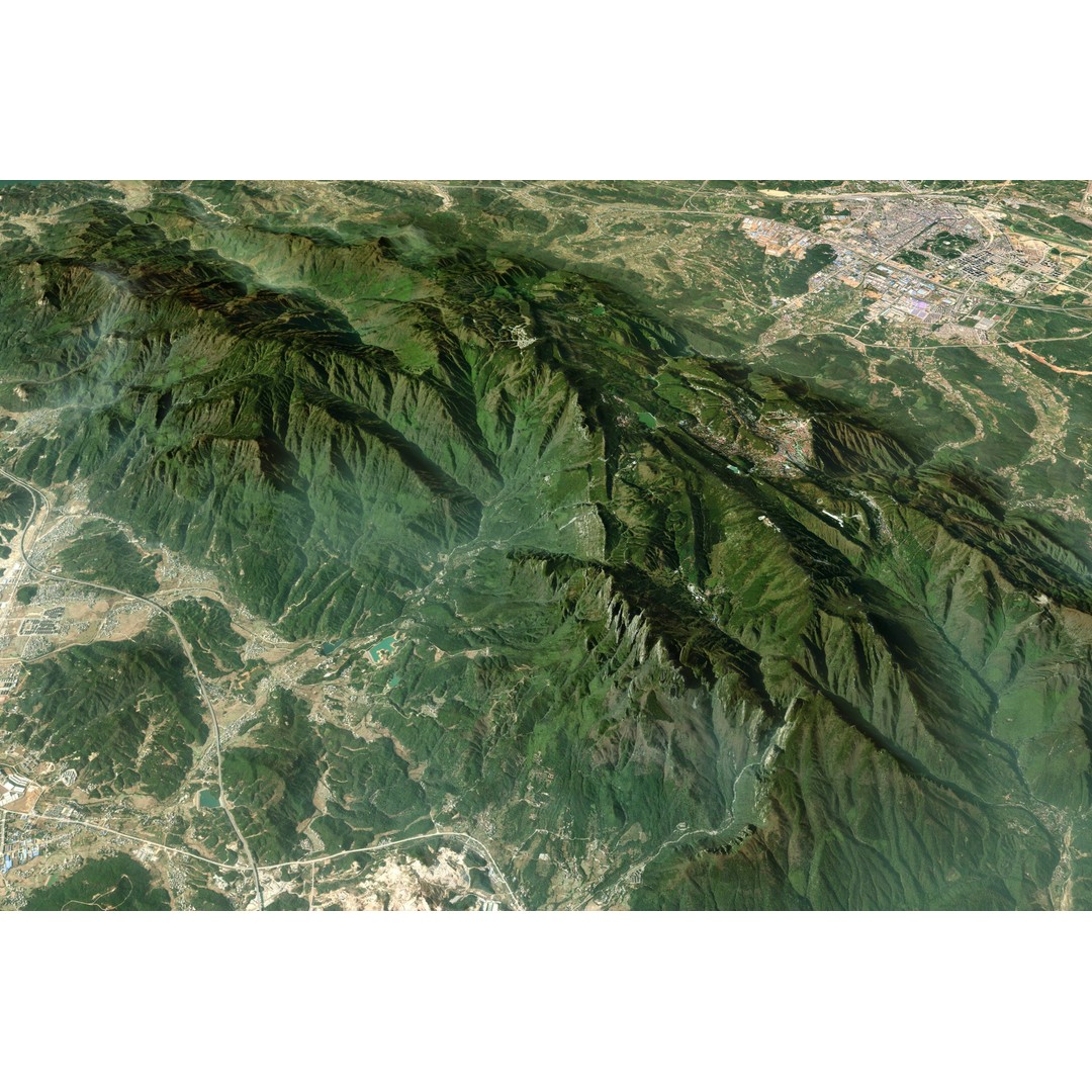 Mountain Range 3D Model – High Poly Terrain Asset, FBX, Cinema4D - View 5