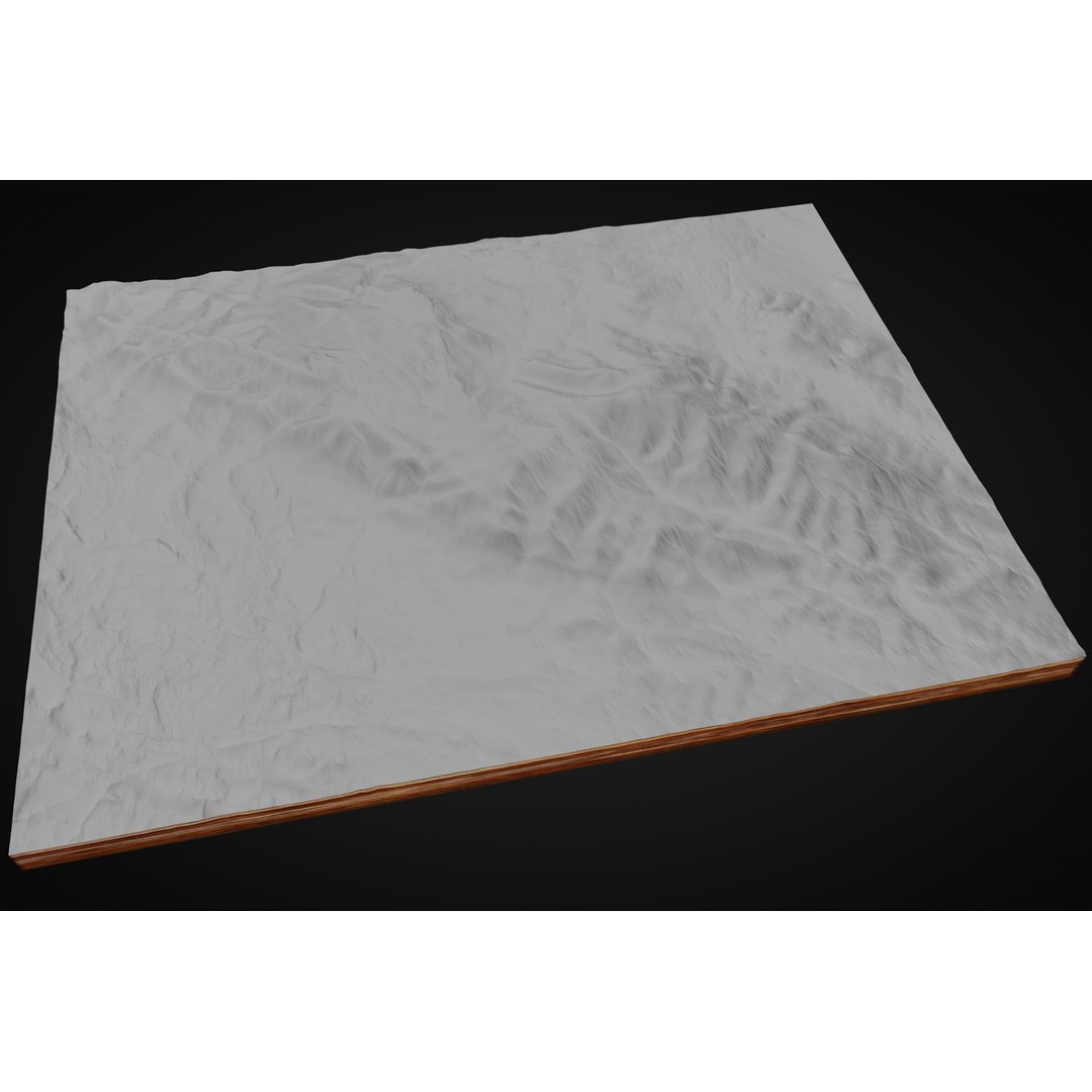 Mountain Range 3D Model – High Poly Terrain Asset, FBX, Cinema4D - View 9