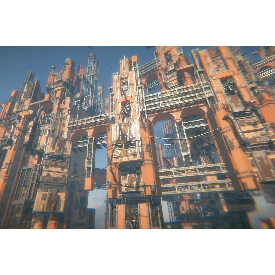 Tall City 3D Model – Sci-fi Low-Poly Modular City Asset, FBX - View 2