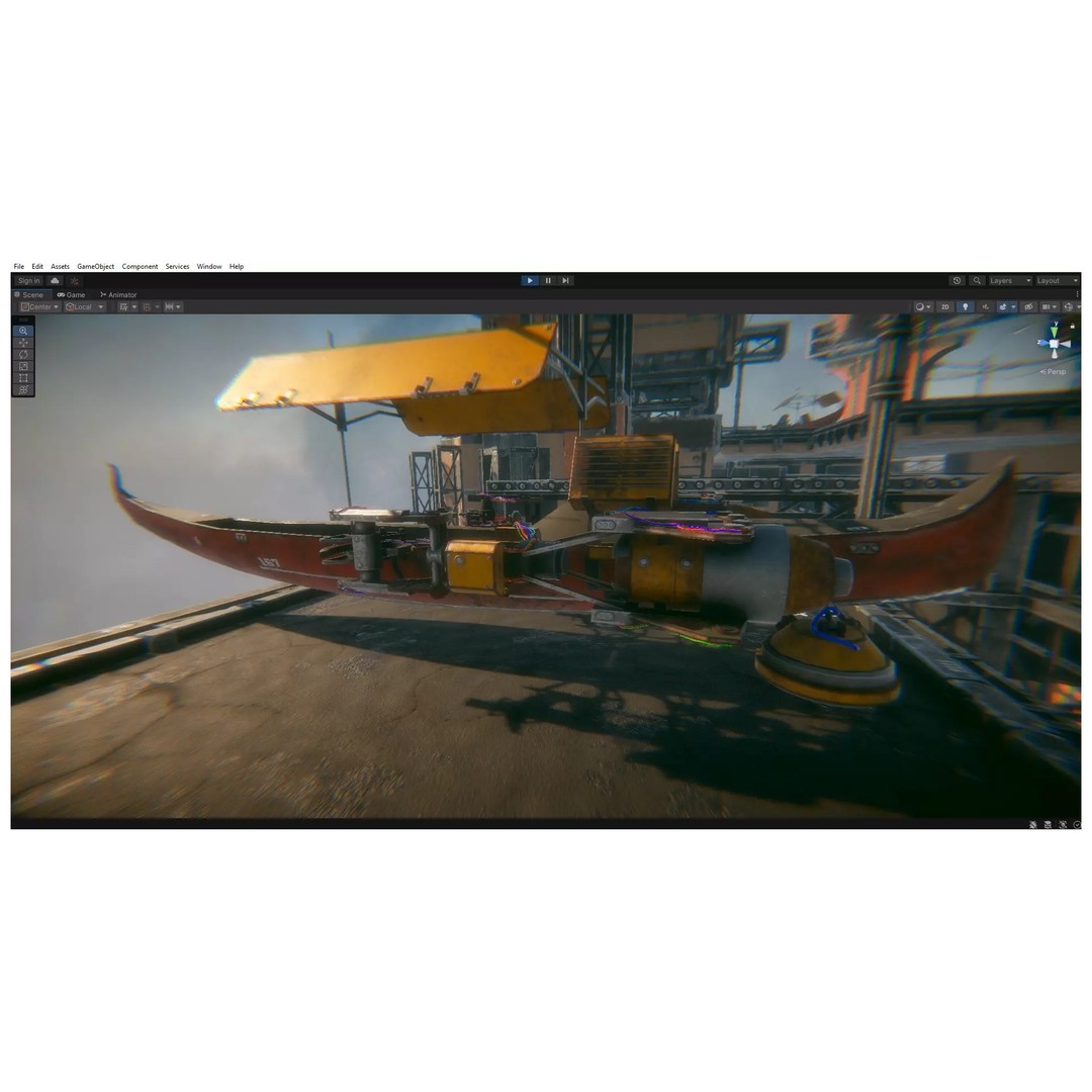 Tall City 3D Model – Sci-fi Low-Poly Modular City Asset, FBX - View 4