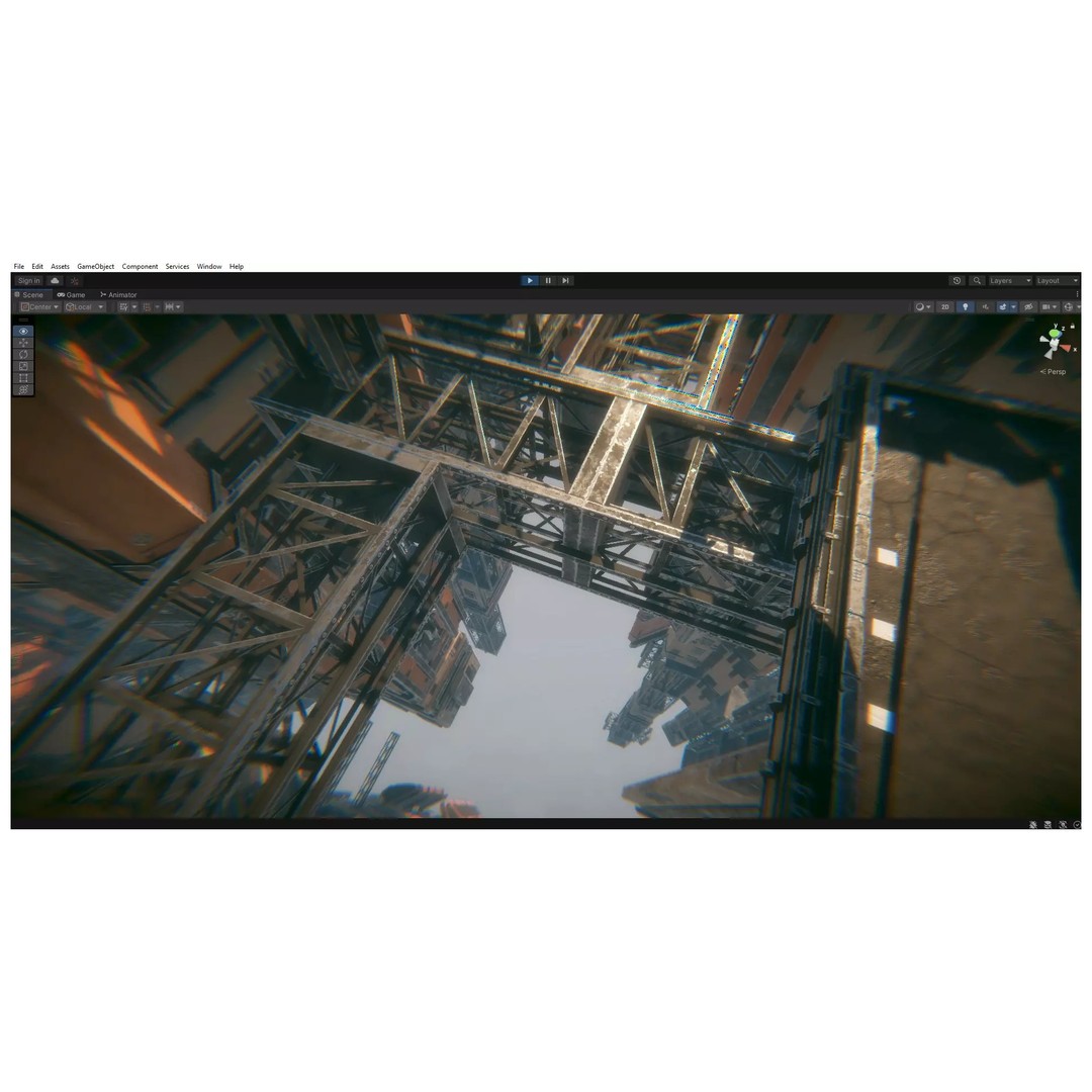 Tall City 3D Model – Sci-fi Low-Poly Modular City Asset, FBX - View 5