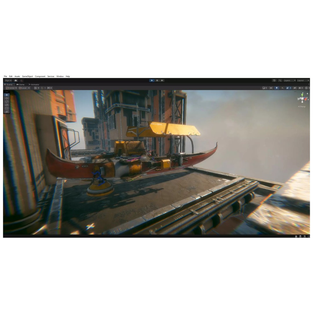 Tall City 3D Model – Sci-fi Low-Poly Modular City Asset, FBX - View 9
