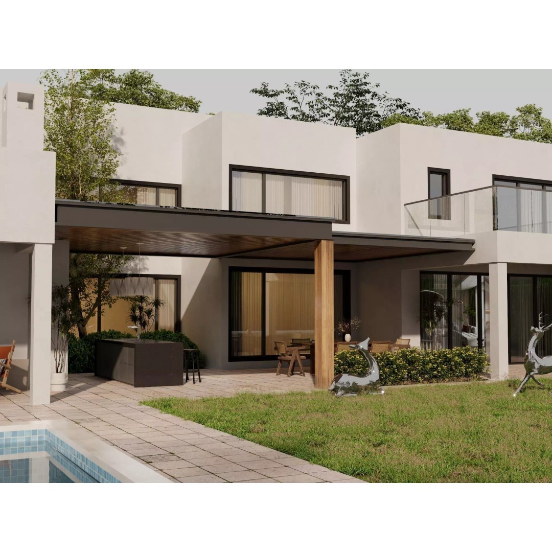 Modern Villa 3D Model – Low Poly Luxury Architecture with Pool - View 6