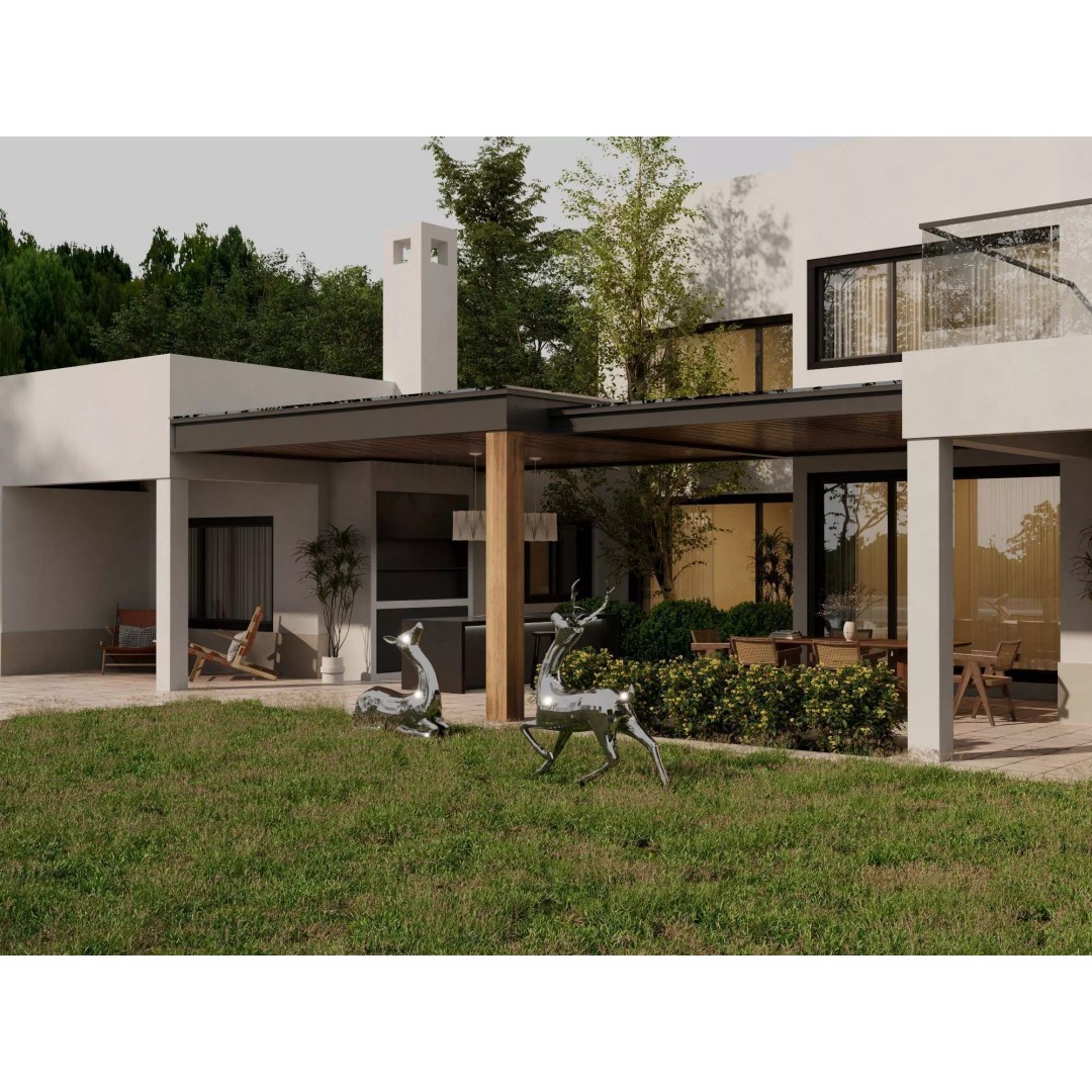 Modern Villa 3D Model – Low Poly Luxury Architecture with Pool - View 7