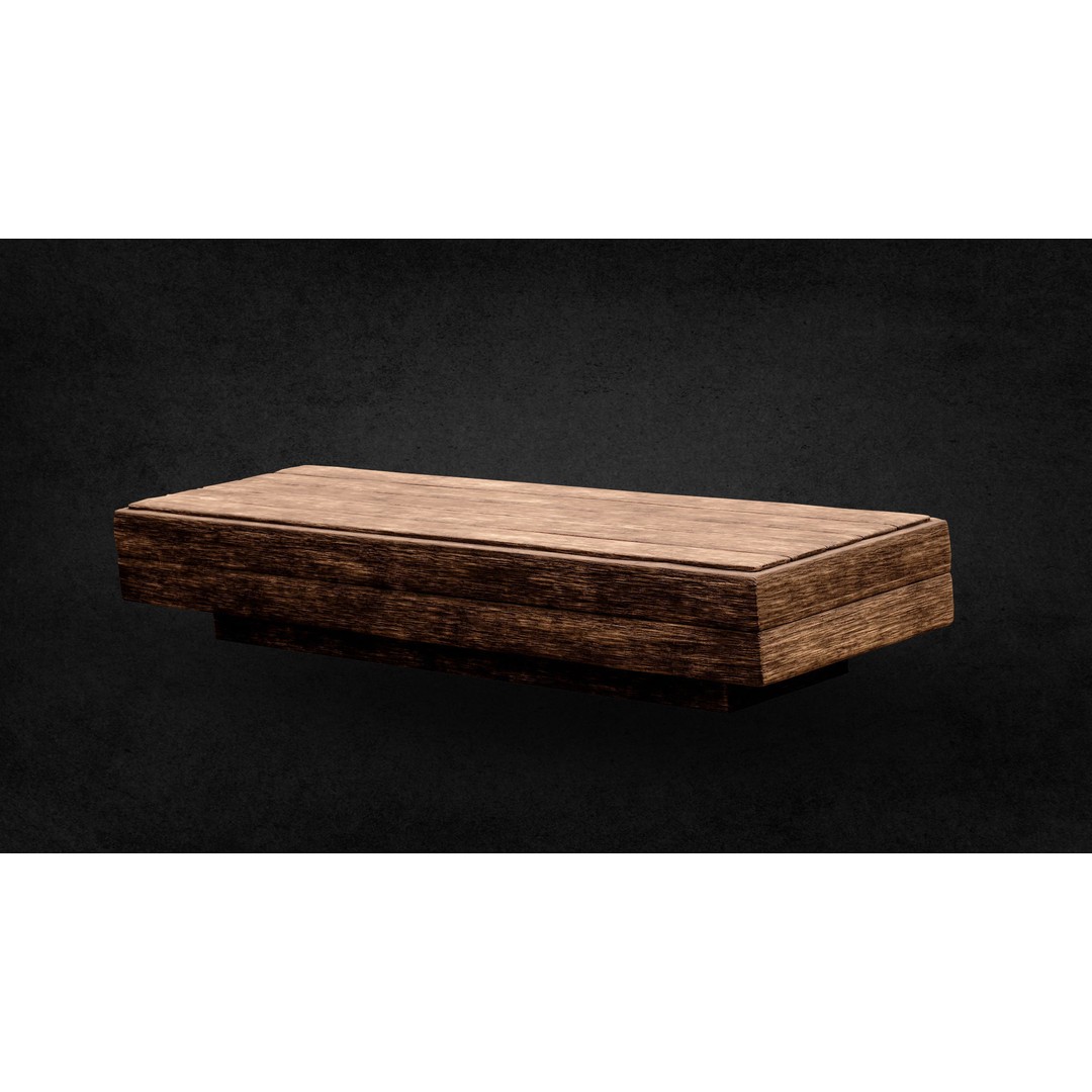 Street Bench 3D Model – Low Poly Game Asset, UV Unwrapped, FBX - View 10