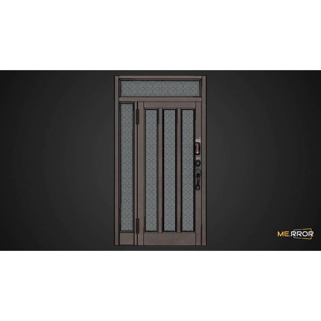 Old Metal Door 3D Model – Low Poly Game Ready Asset, FBX, OBJ - View 11