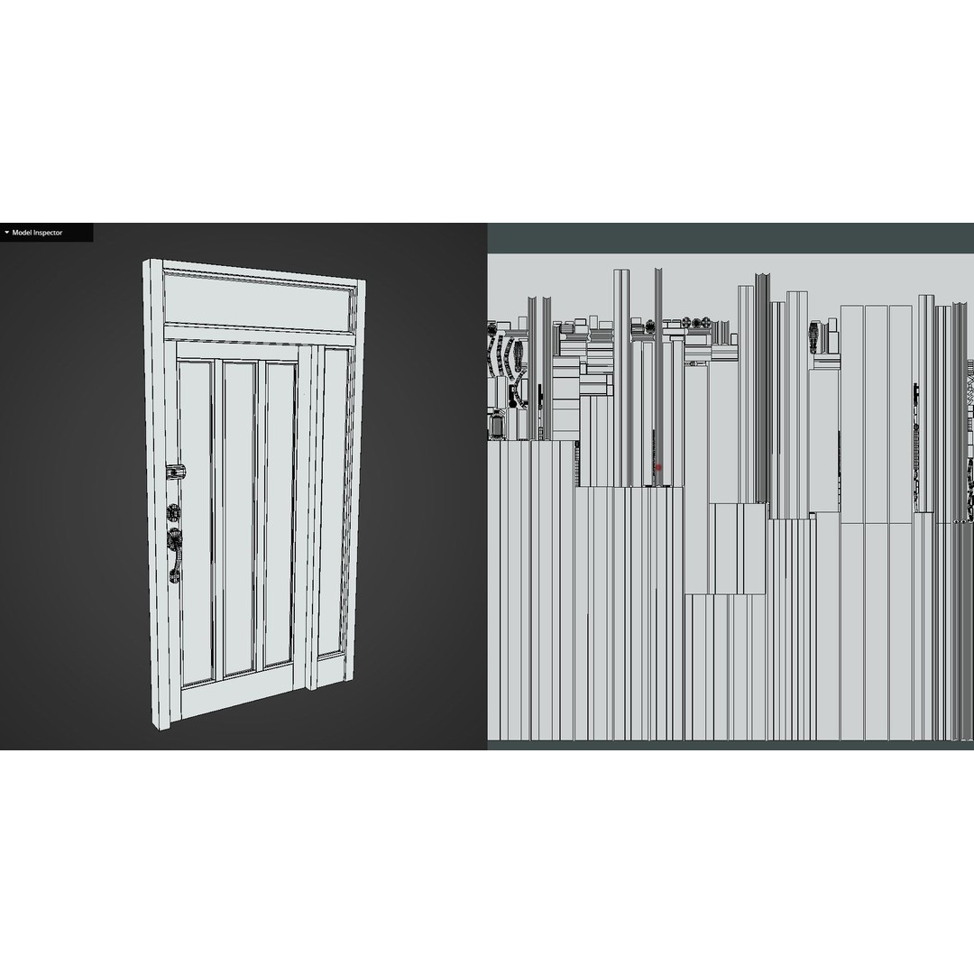 Old Metal Door 3D Model – Low Poly Game Ready Asset, FBX, OBJ - View 13