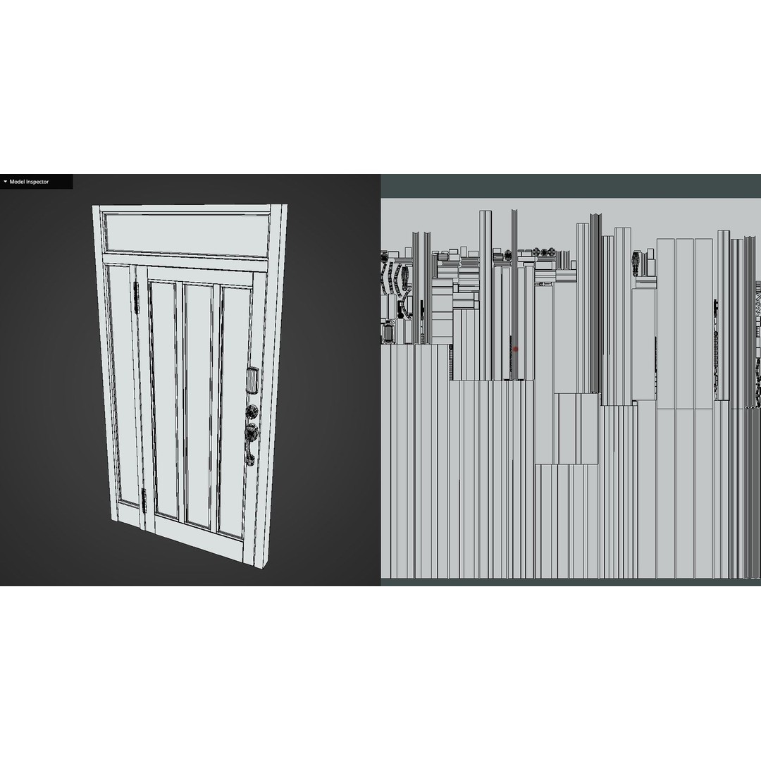 Old Metal Door 3D Model – Low Poly Game Ready Asset, FBX, OBJ - View 14