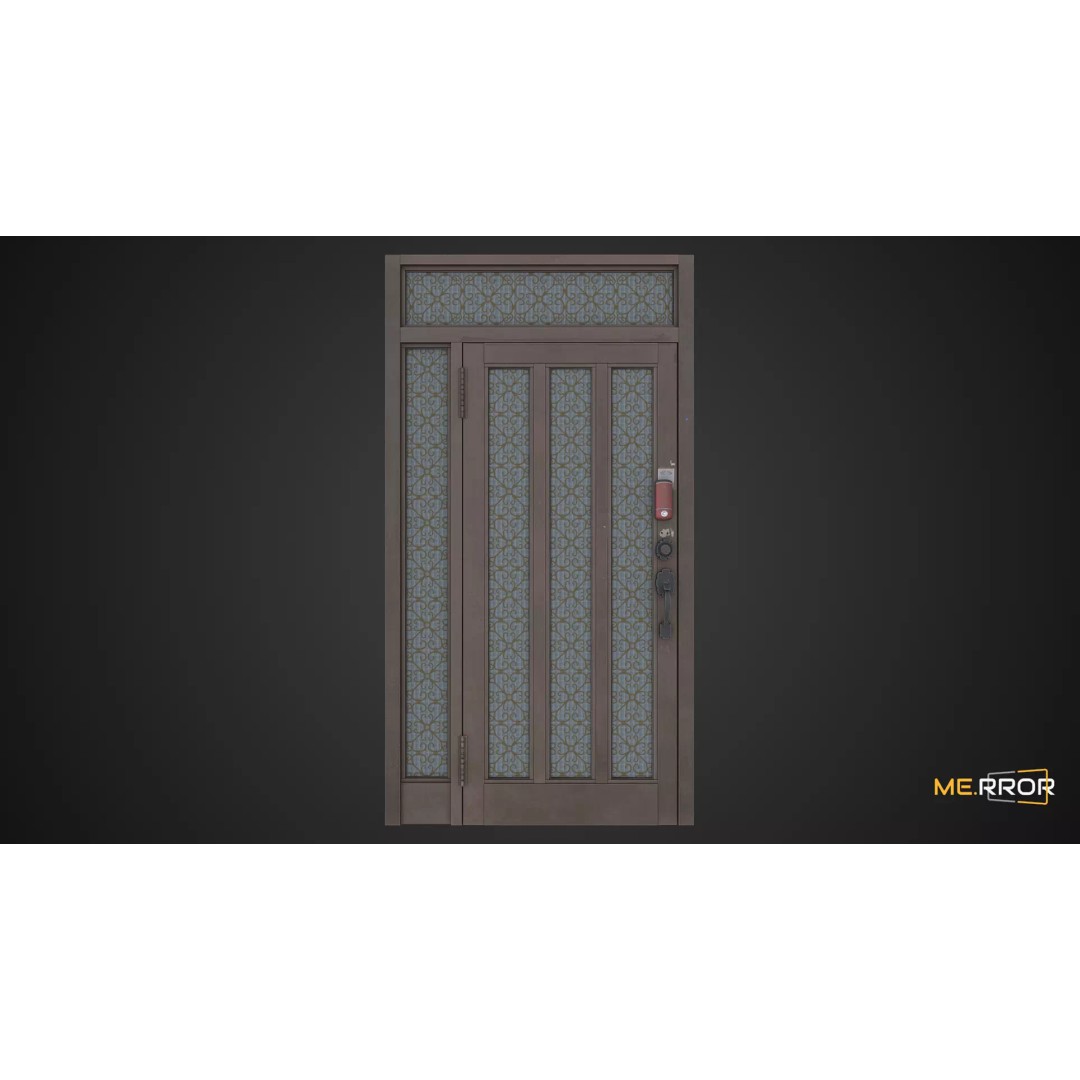 Old Metal Door 3D Model – Low Poly Game Ready Asset, FBX, OBJ - View 2