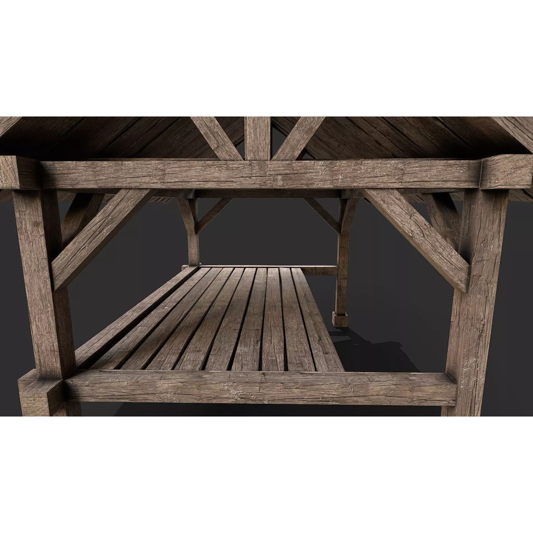 Medieval Farm Tools 3D Model – Low Poly Game Ready Asset, FBX - View 12