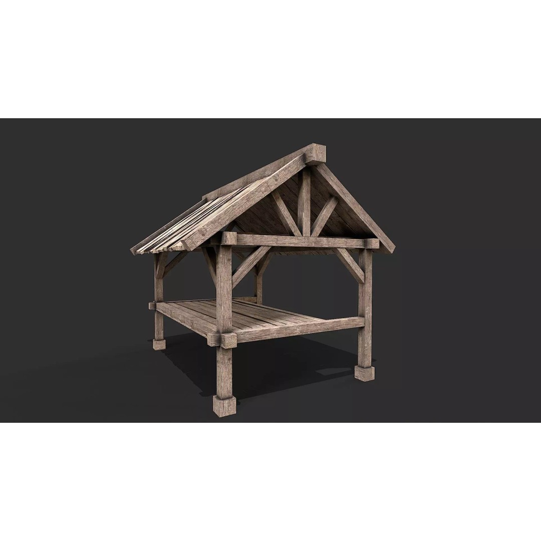 Medieval Farm Tools 3D Model – Low Poly Game Ready Asset, FBX - View 8