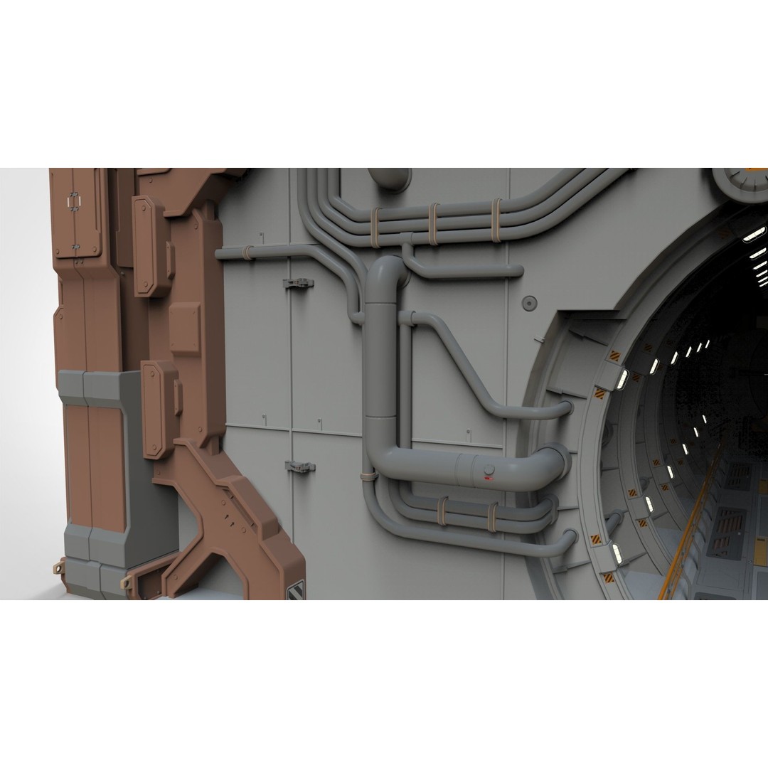 Sci-Fi Architecture 3D Model – Futuristic Building Design, FBX - View 10