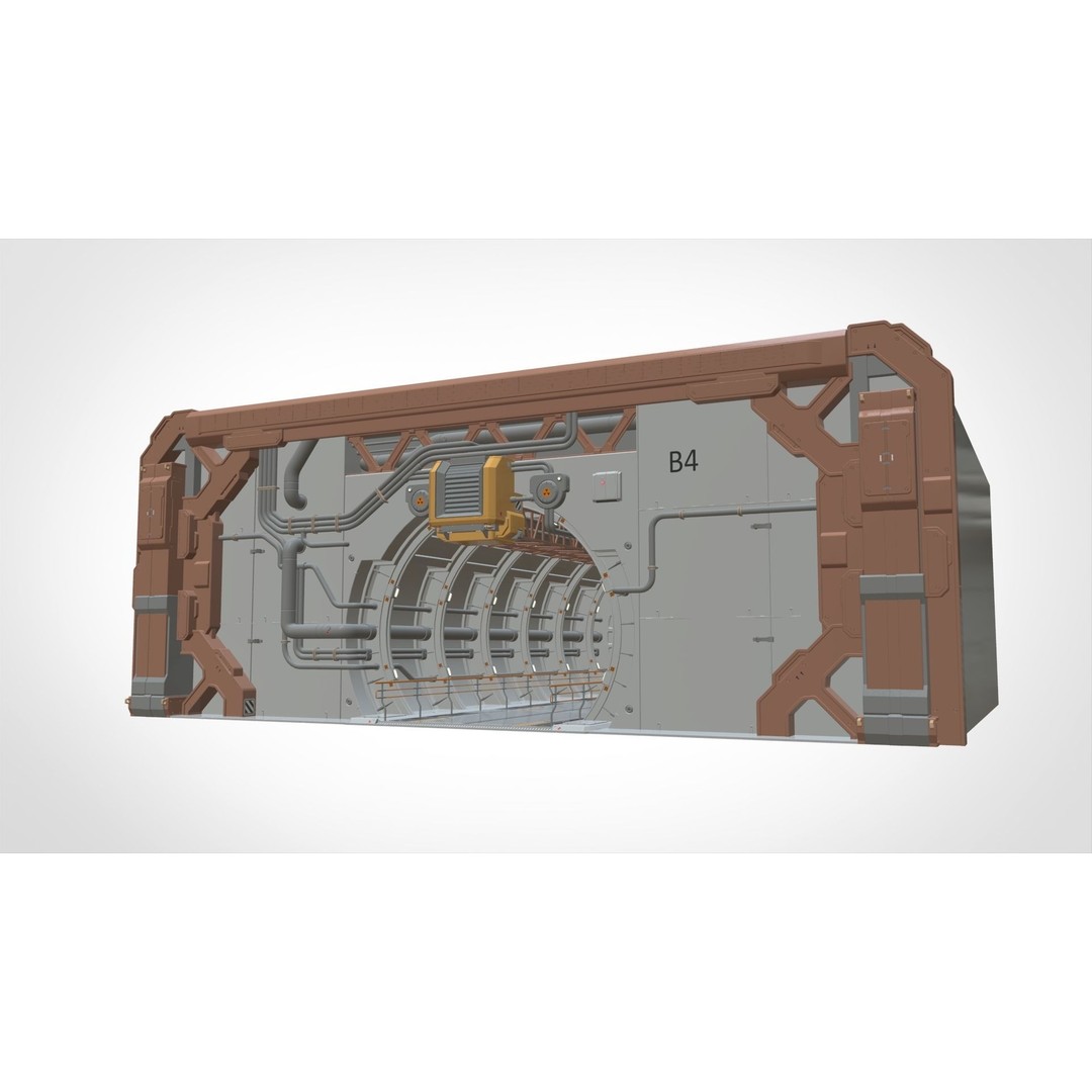 Sci-Fi Architecture 3D Model – Futuristic Building Design, FBX - View 3