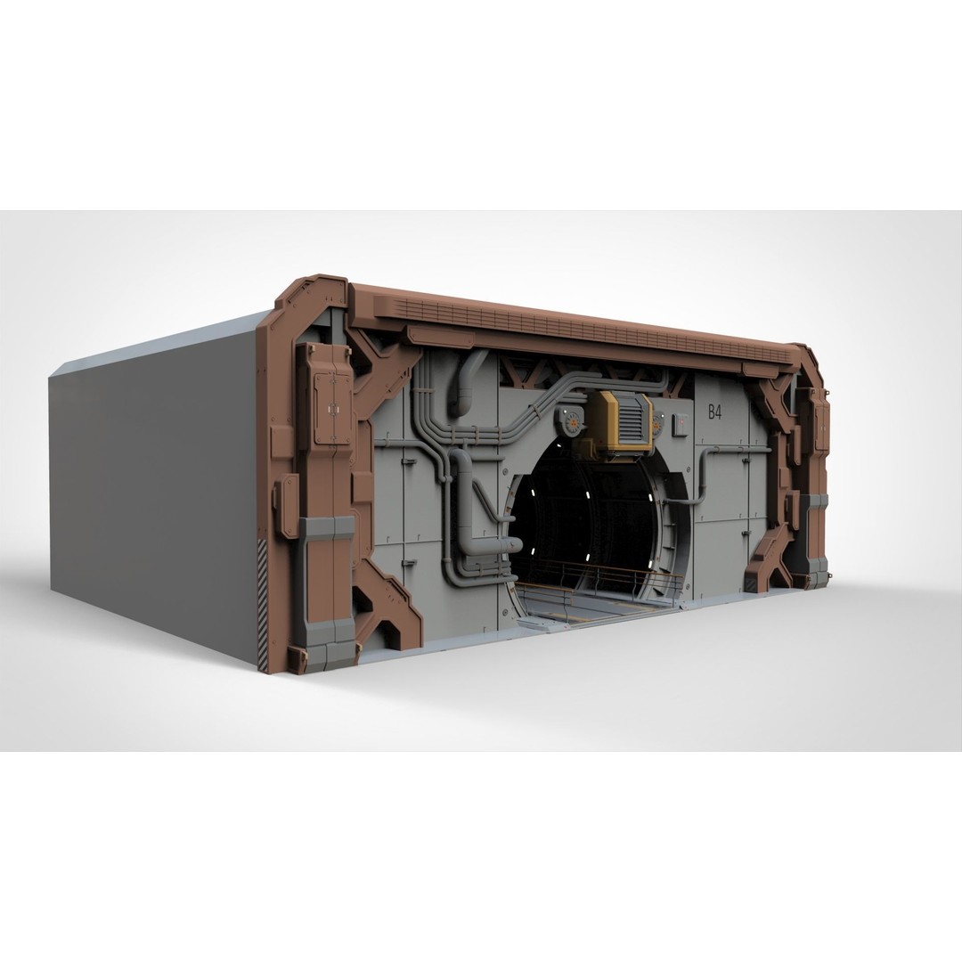 Sci-Fi Architecture 3D Model – Futuristic Building Design, FBX - View 6