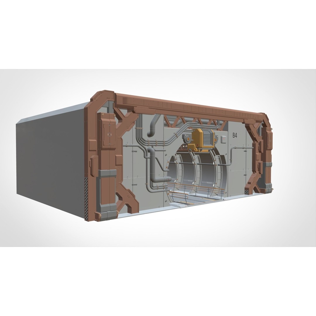 Sci-Fi Architecture 3D Model – Futuristic Building Design, FBX - View 7