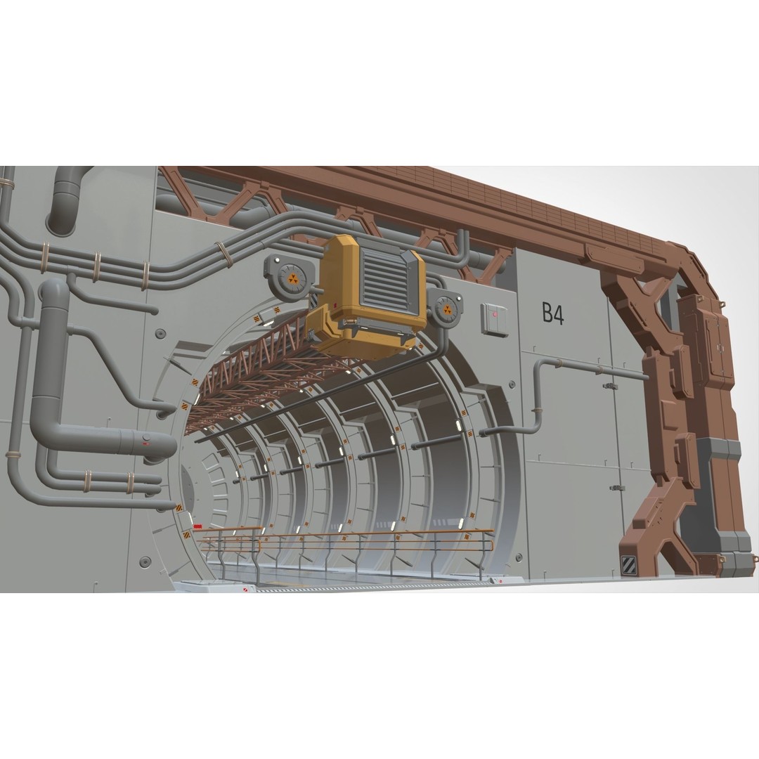 Sci-Fi Architecture 3D Model – Futuristic Building Design, FBX - View 8