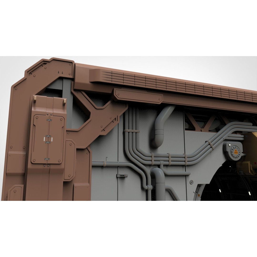 Sci-Fi Architecture 3D Model – Futuristic Building Design, FBX - View 9