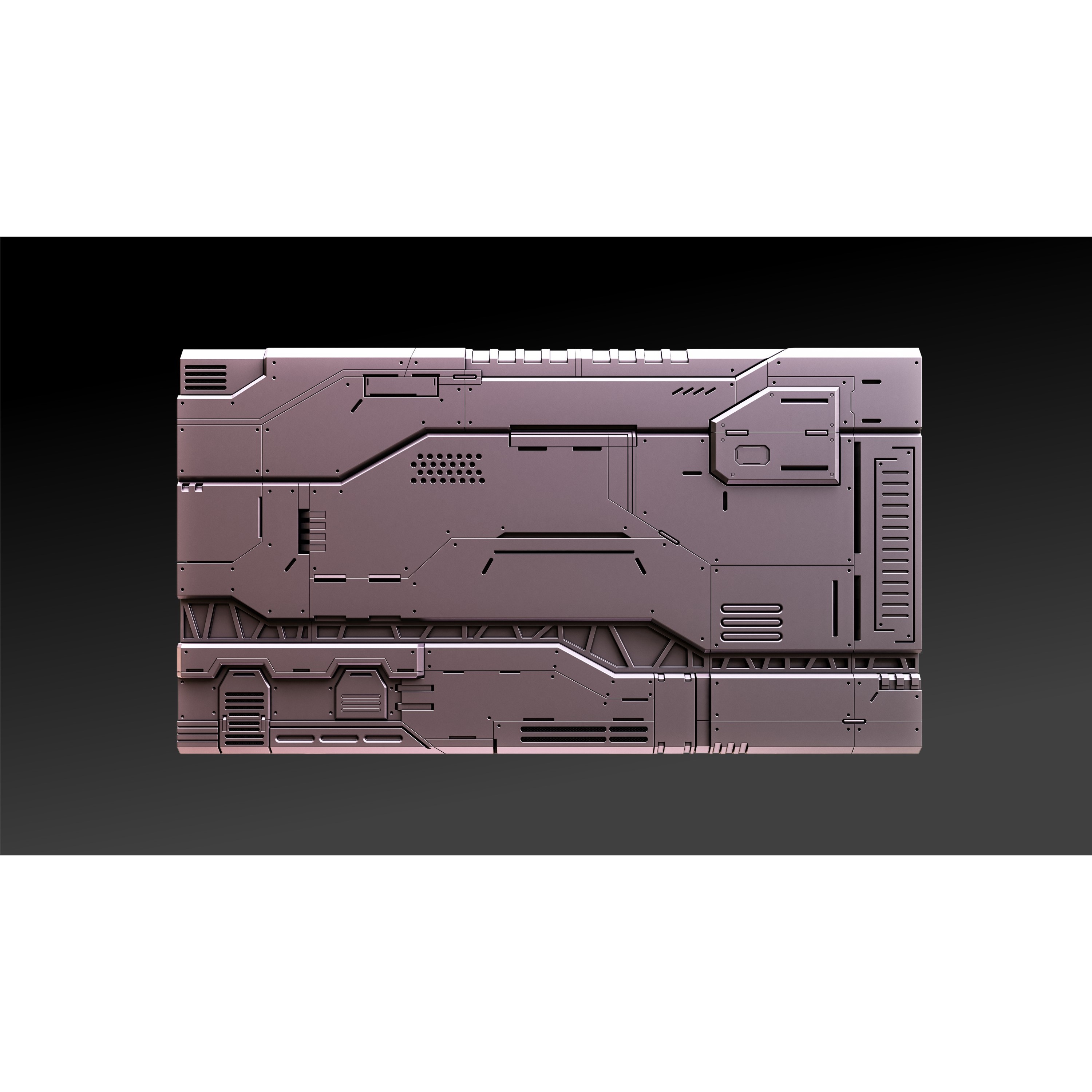 Sci-Fi Wall Panels Vol 01 - Game-Ready 3D Model - View 11