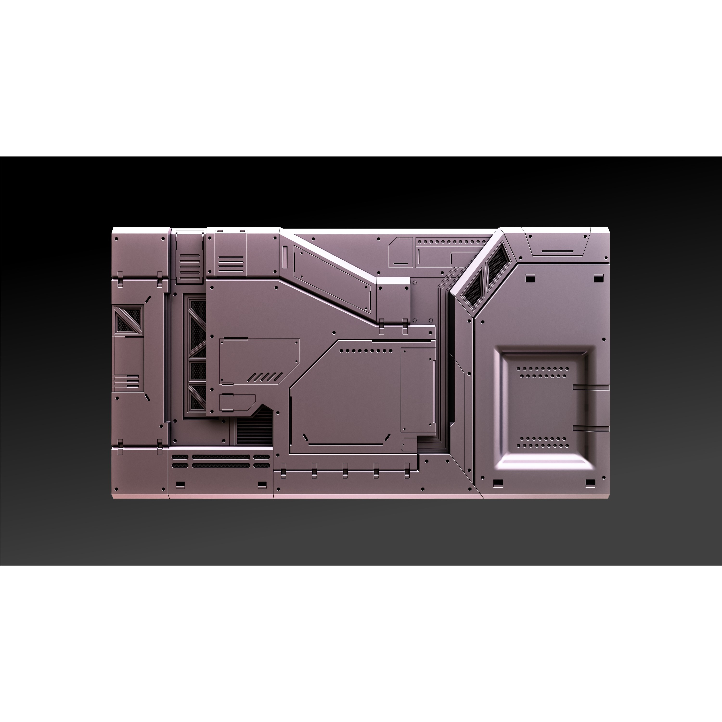 Sci-Fi Wall Panels Vol 01 - Game-Ready 3D Model - View 13