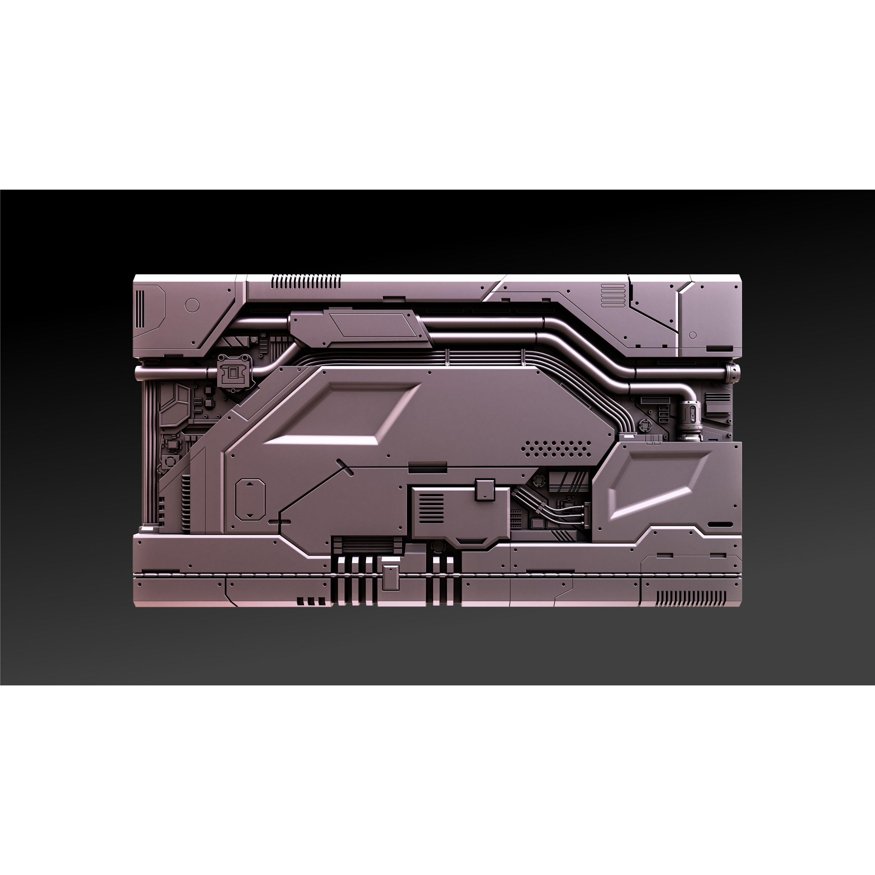 Sci-Fi Wall Panels Vol 01 - Game-Ready 3D Model - View 15
