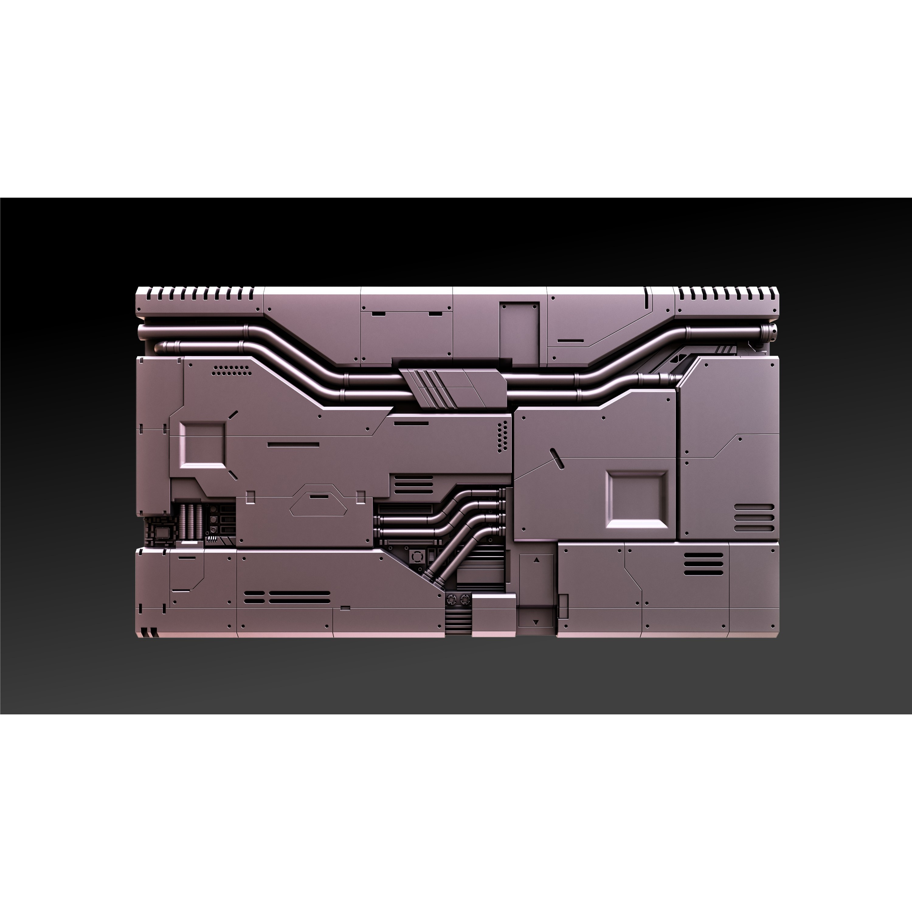 Sci-Fi Wall Panels Vol 01 - Game-Ready 3D Model - View 19