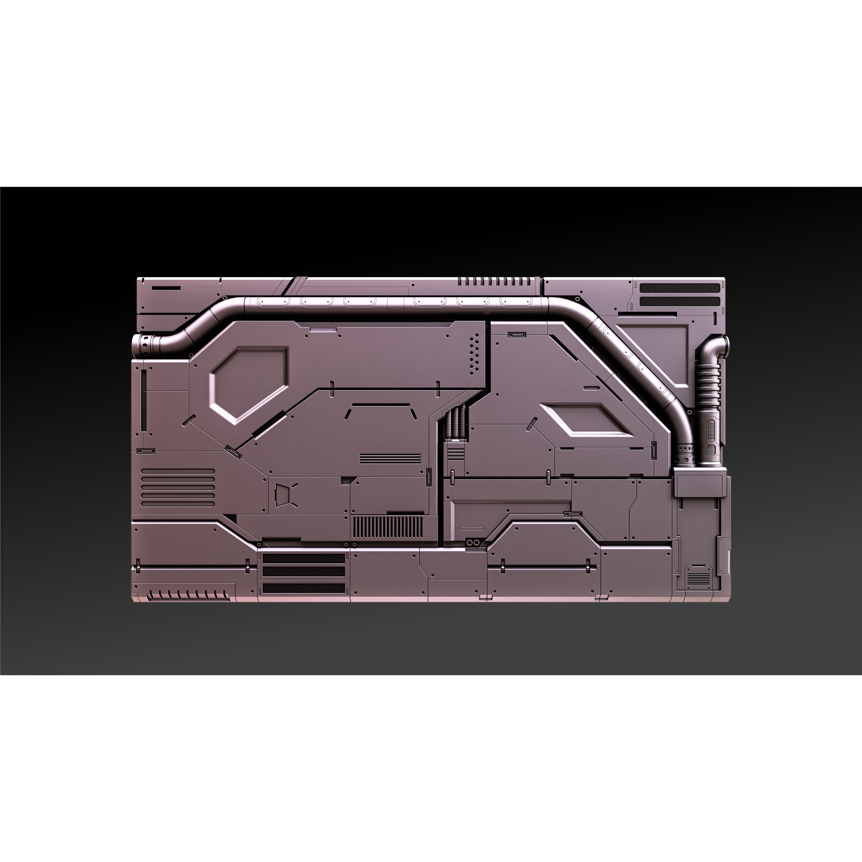 Sci-Fi Wall Panels Vol 01 - Game-Ready 3D Model - View 23