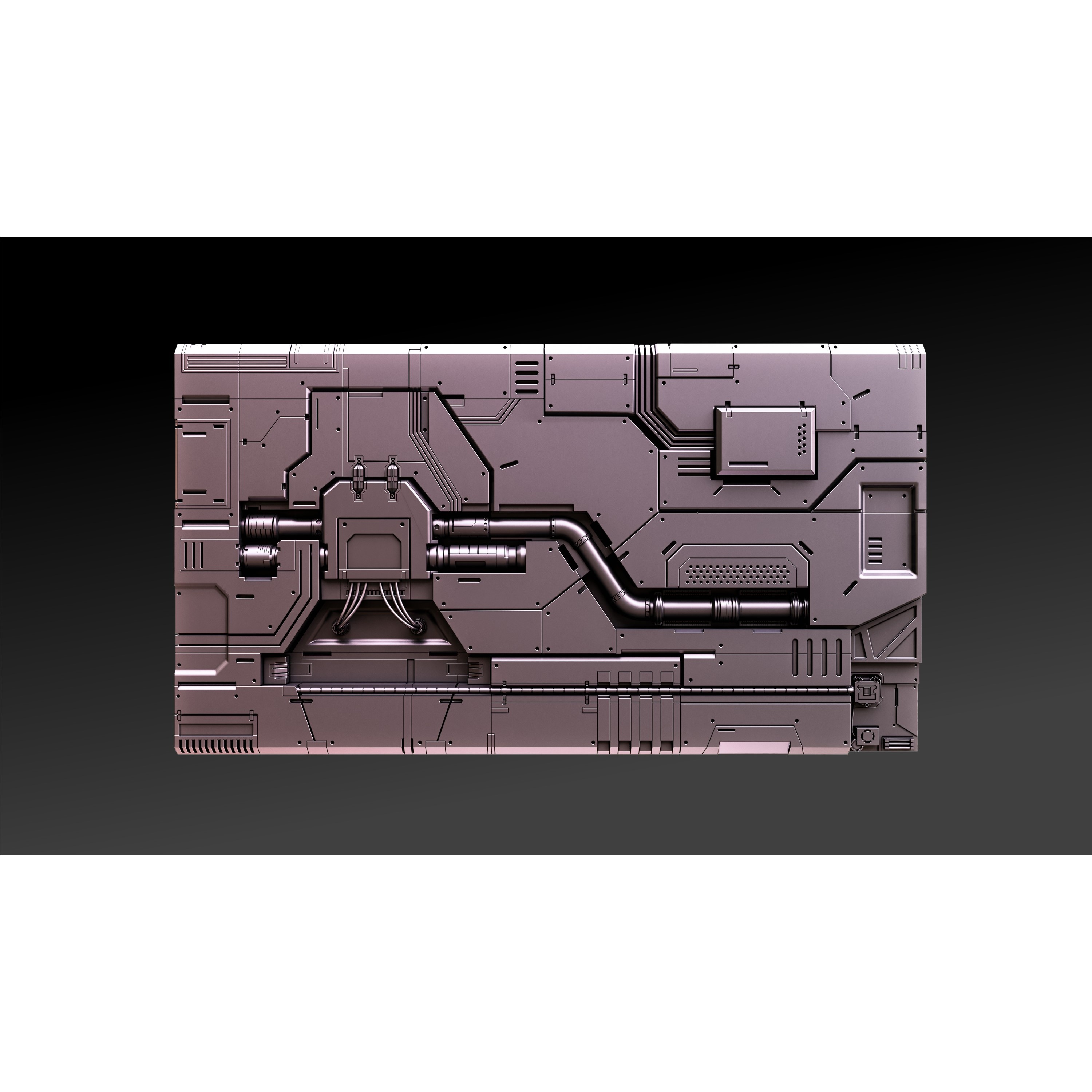 Sci-Fi Wall Panels Vol 01 - Game-Ready 3D Model - View 5