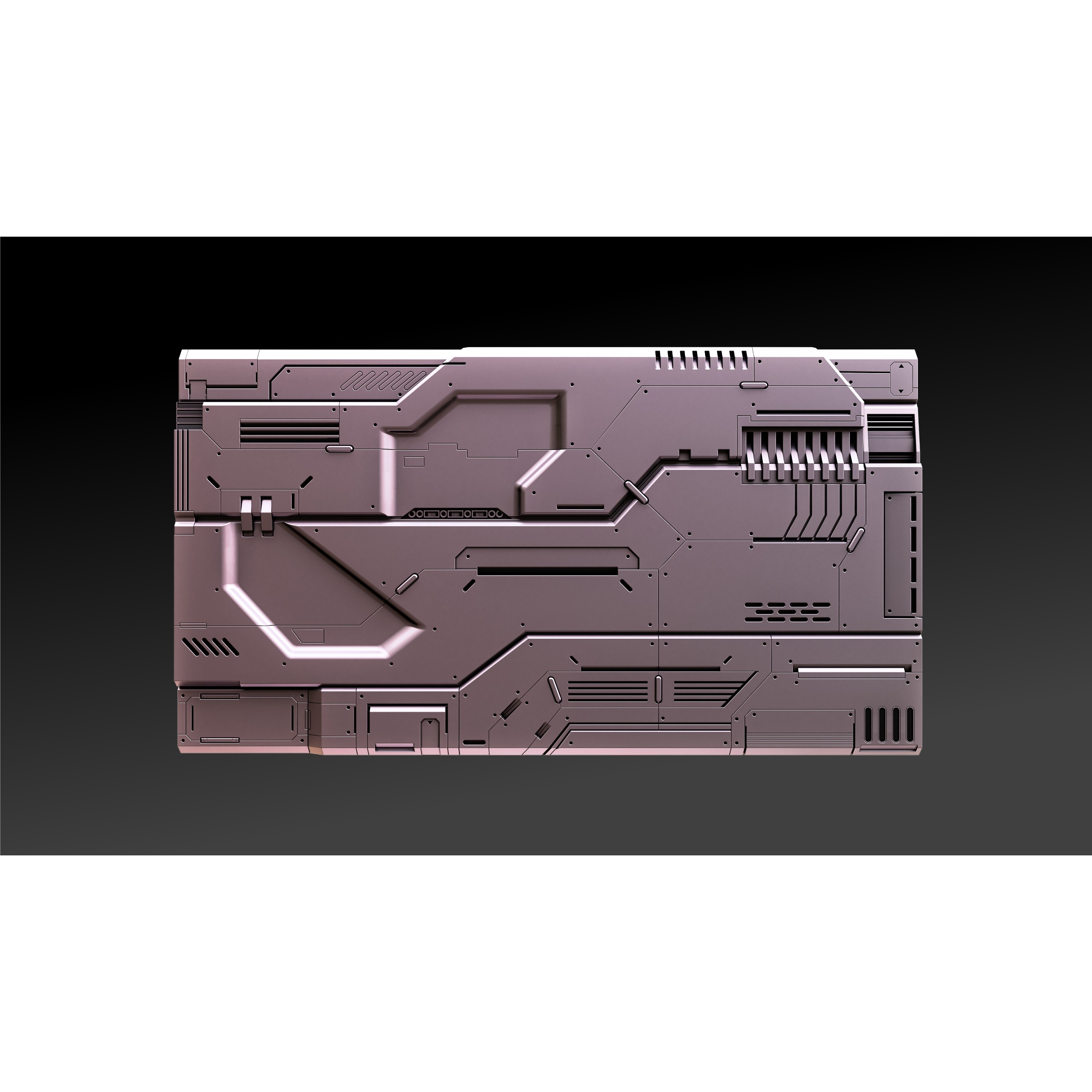 Sci-Fi Wall Panels Vol 01 - Game-Ready 3D Model - View 9