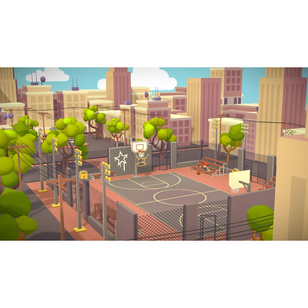 Basketball Playground 3D Model – Low Poly Game Asset, Blender - View 2