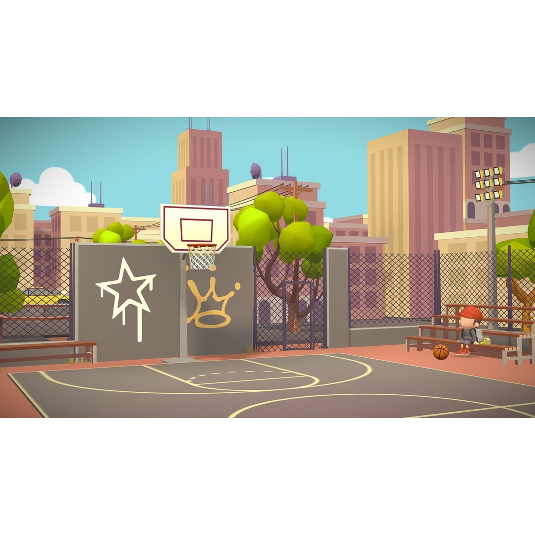 Basketball Playground 3D Model – Low Poly Game Asset, Blender - View 3