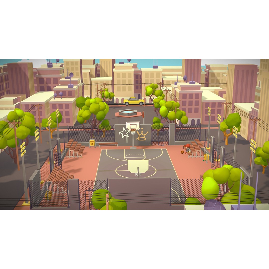 Basketball Playground 3D Model – Low Poly Game Asset, Blender - View 5