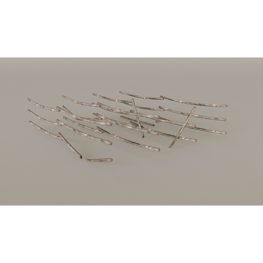 Mountain Fence Pack 3D Model – Low Poly Game Asset, FBX, PBR Textures - View 18