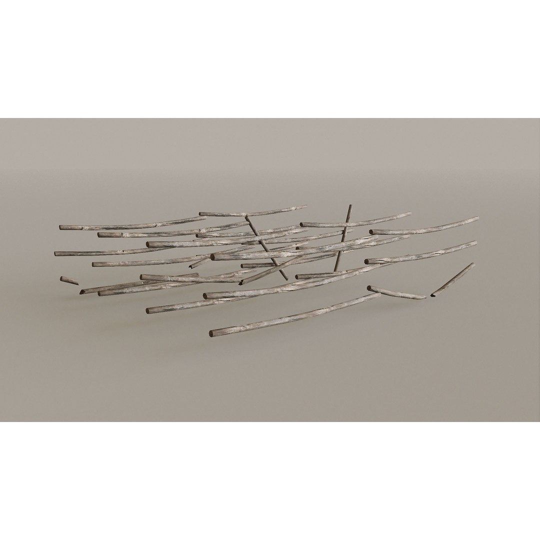 Mountain Fence Pack 3D Model – Low Poly Game Asset, FBX, PBR Textures - View 19