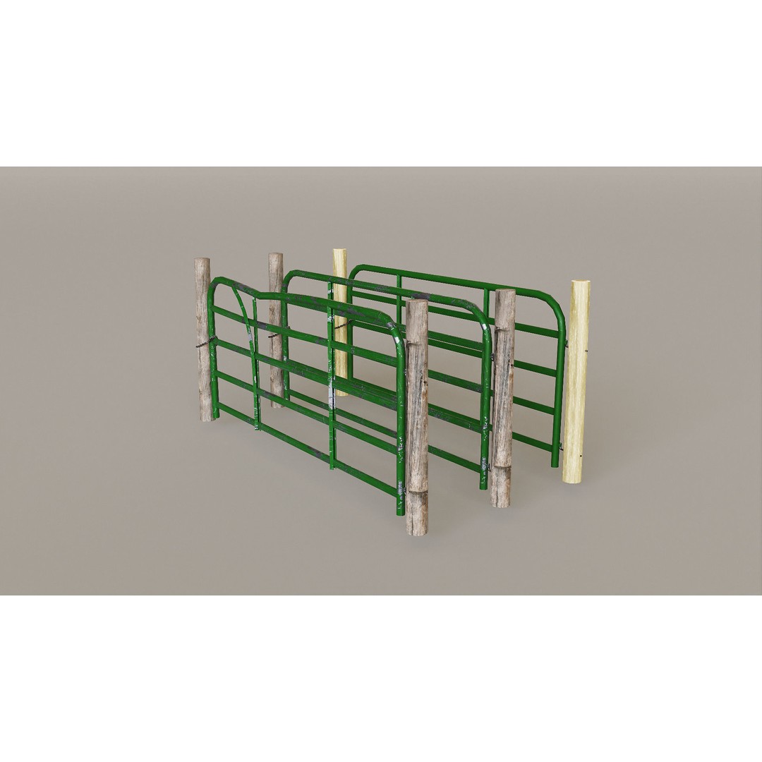 Mountain Fence Pack 3D Model – Low Poly Game Asset, FBX, PBR Textures - View 7