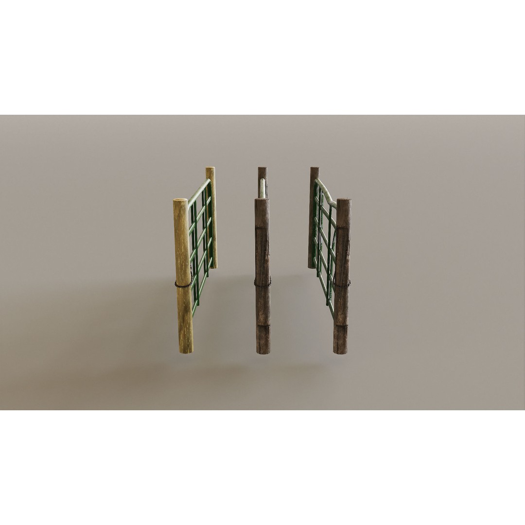 Mountain Fence Pack 3D Model – Low Poly Game Asset, FBX, PBR Textures - View 8