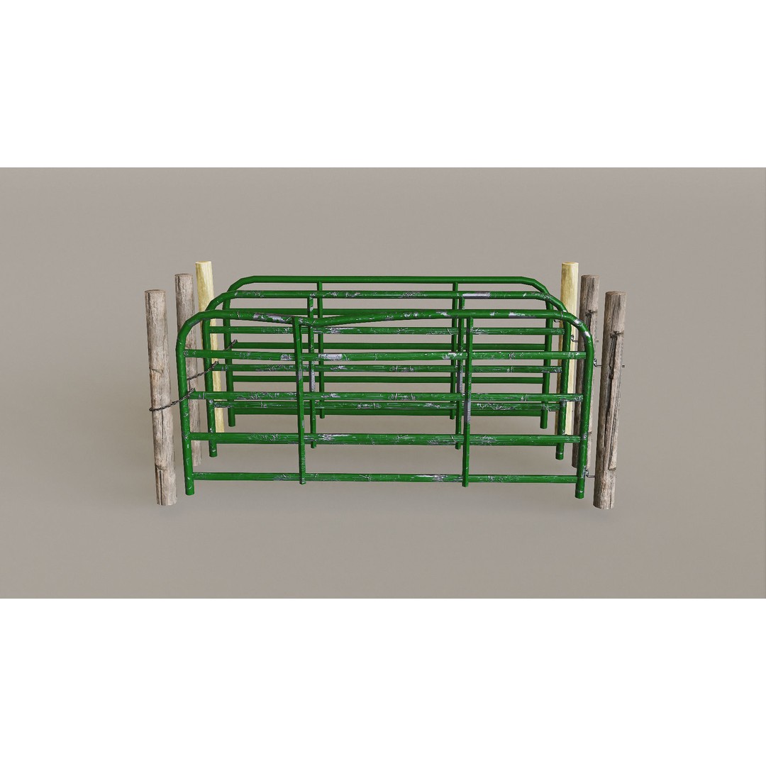 Mountain Fence Pack 3D Model – Low Poly Game Asset, FBX, PBR Textures - View 9
