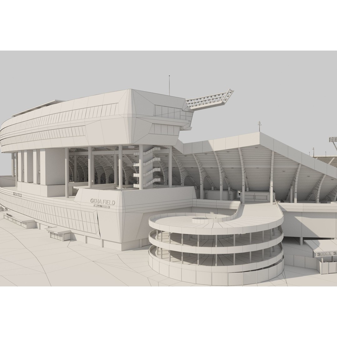 Geha Field 3D Model – Accurate Stadium Asset for Rugby and Soccer - View 20