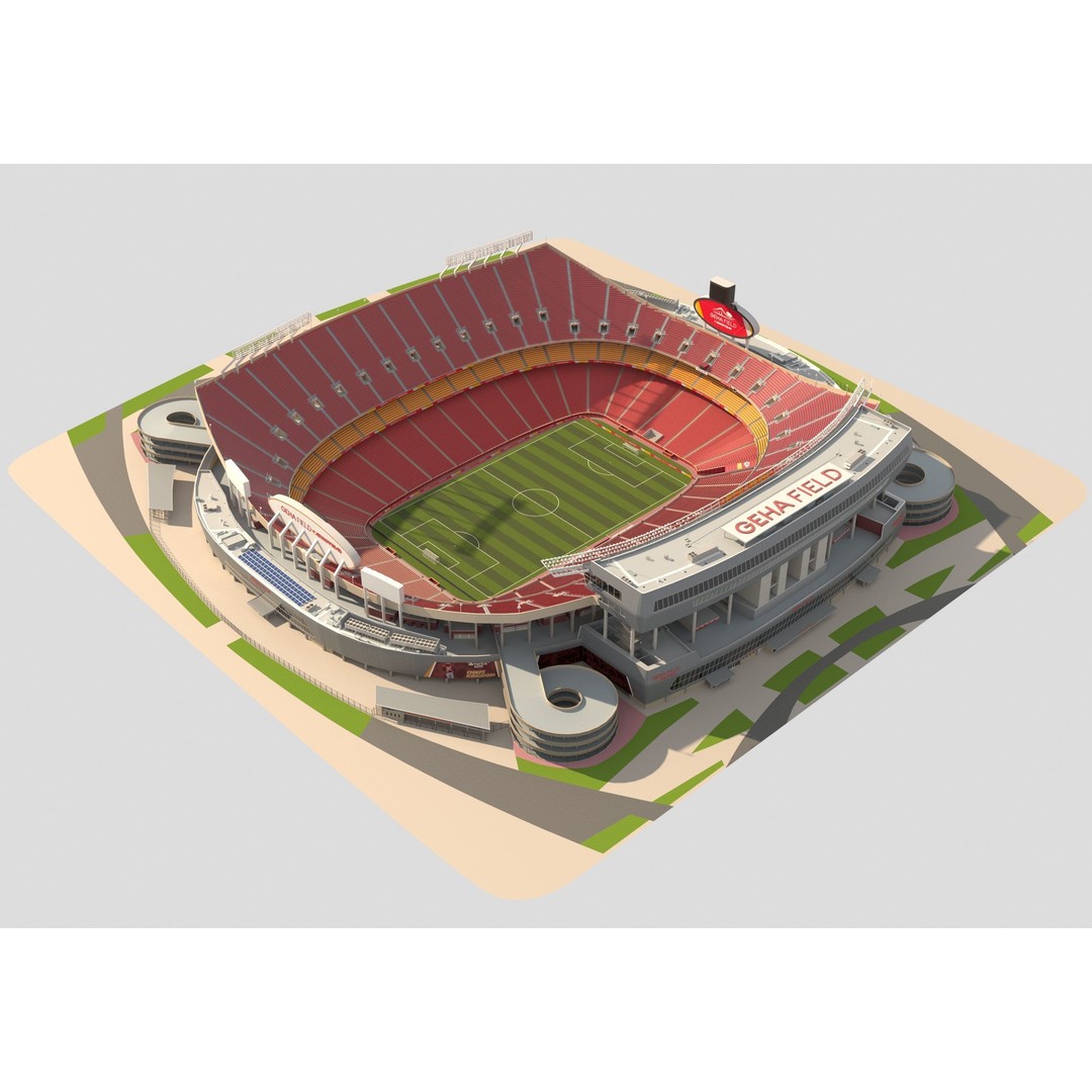 Geha Field 3D Model – Accurate Stadium Asset for Rugby and Soccer - View 3