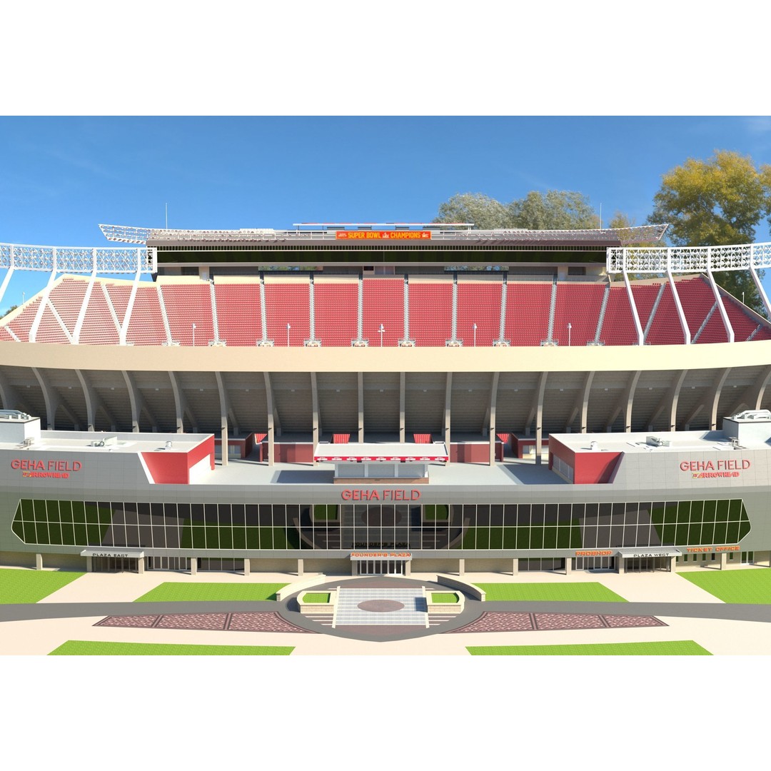 Geha Field 3D Model – Accurate Stadium Asset for Rugby and Soccer - View 4