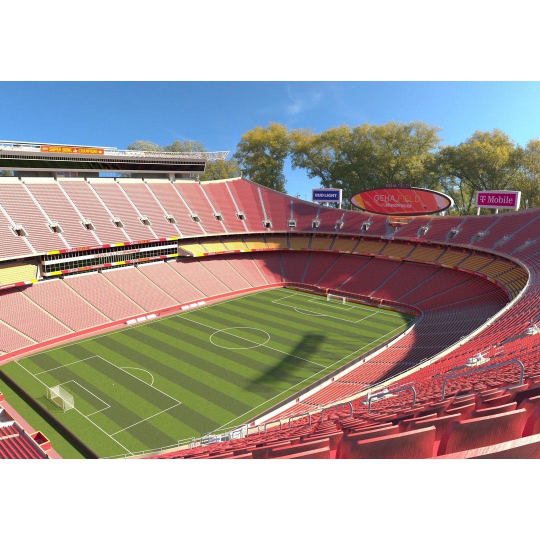 Geha Field 3D Model – Accurate Stadium Asset for Rugby and Soccer - View 8