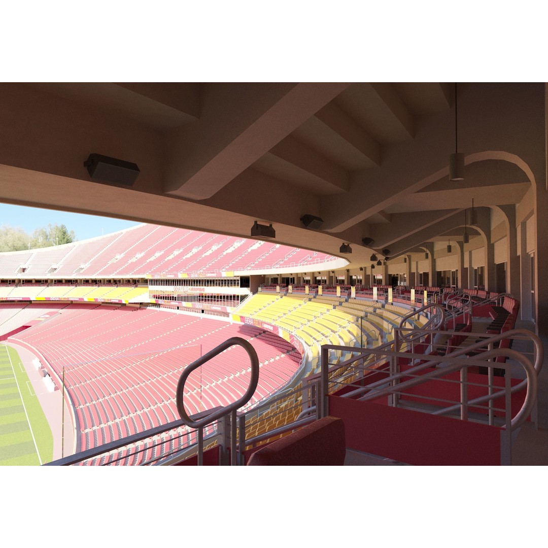 Geha Field 3D Model – Accurate Stadium Asset for Rugby and Soccer - View 9