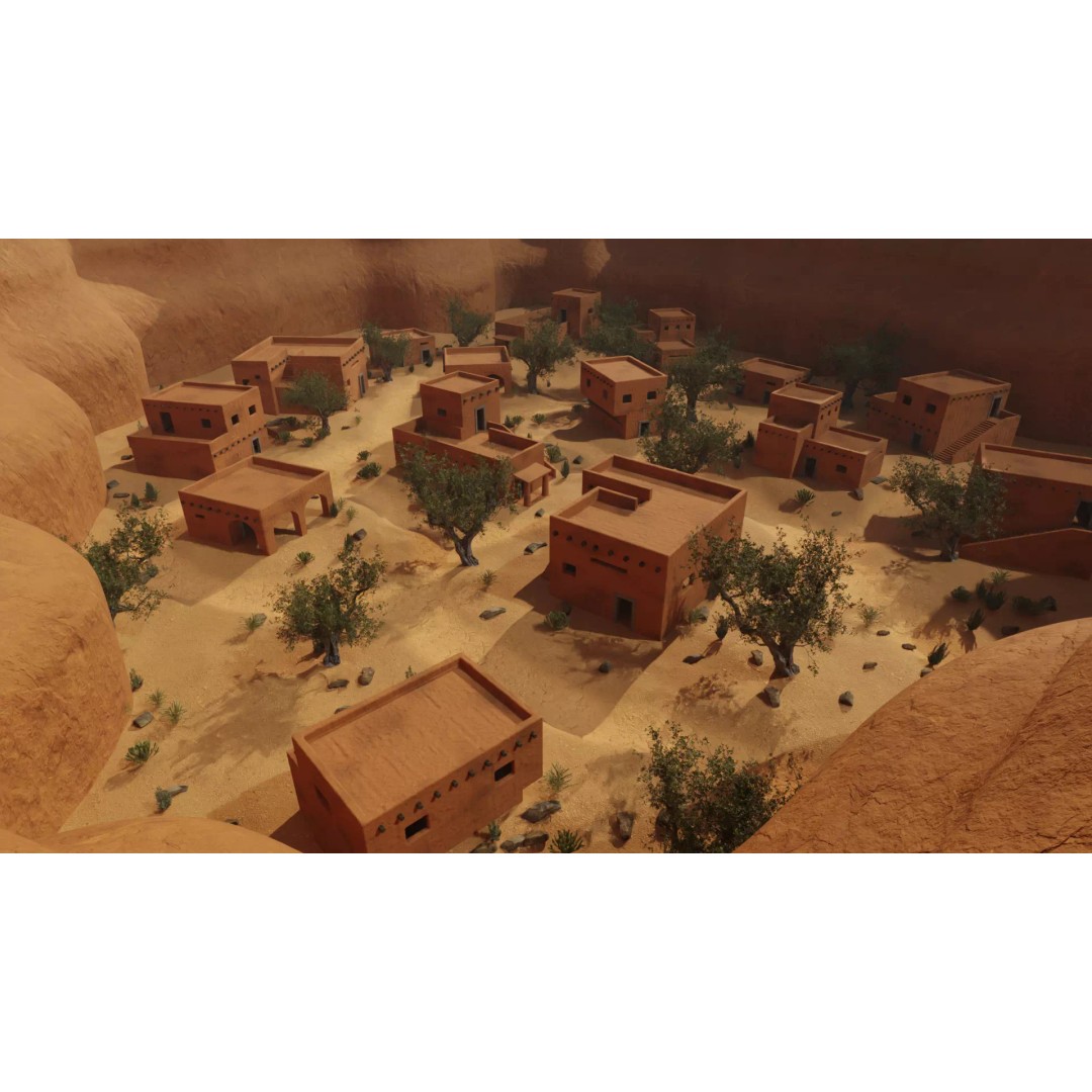 Desert Oasis Village 3D Model – Realistic Historic Environment, Blender - View 12