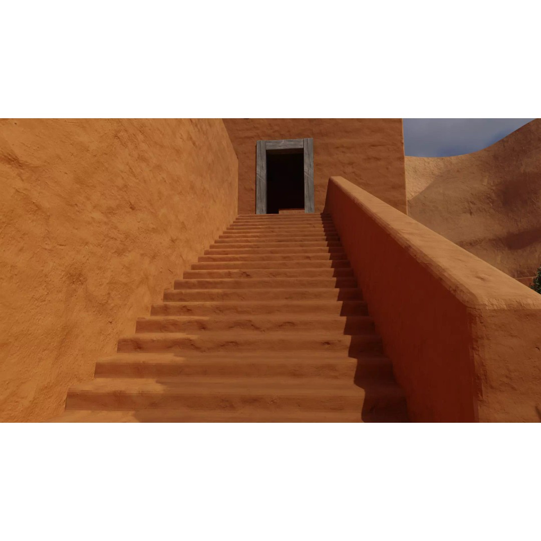 Desert Oasis Village 3D Model – Realistic Historic Environment, Blender - View 13